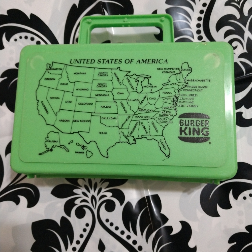 Vintage Burger King kid's King Meal US map lunch box